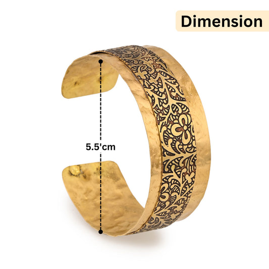 Art Band Brass Bracelet Adjustable (Anti Tarnish)