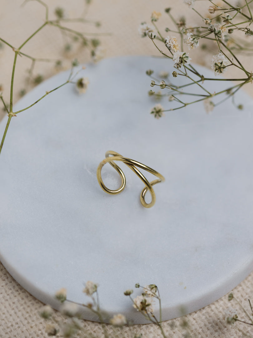 Oraye 6 Brass Rings Combo Adjustable Ring (Anti Tarnish)