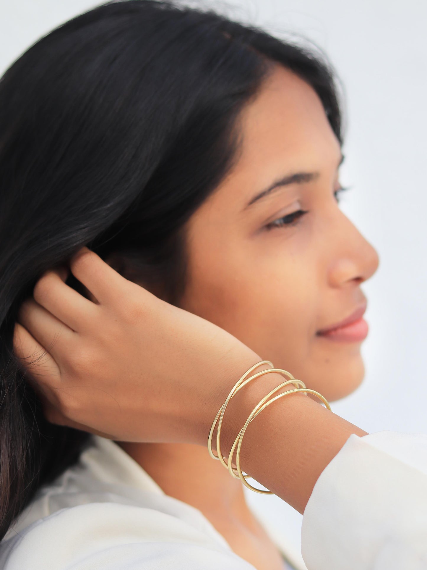 Crisscriss Two way Brass Adjustable Bracelet (Anti Tarnish)