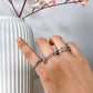 3 Silver Chubby Ring Set - Pack Of 3 - Lili-Origin