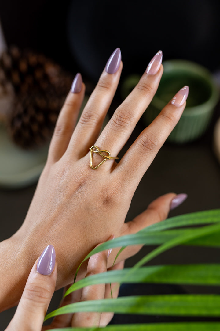 Naughty Heart Brass Ring (Anti Tarnish)