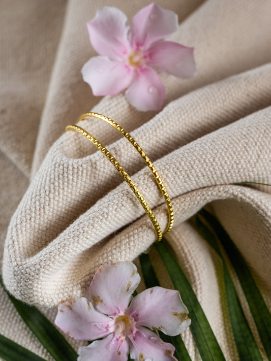 Steps Brass Bracelet (Anti Tarnish)