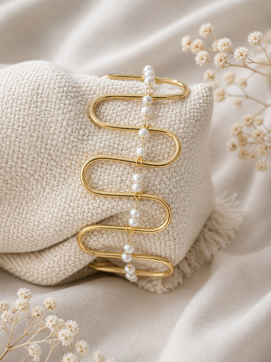 Pearl Loop Adjustable Bracelet (Anti Tarnish)