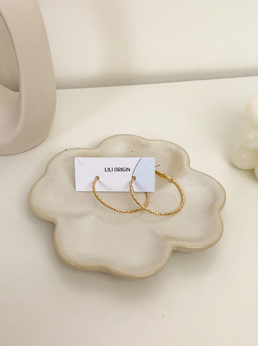 Geometric 7 Gold Singles Earring - Lili-Origin