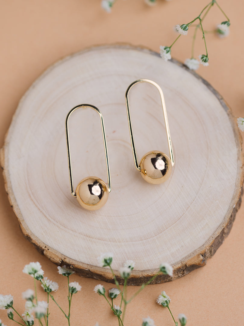 Hanging Ball Statement Earring