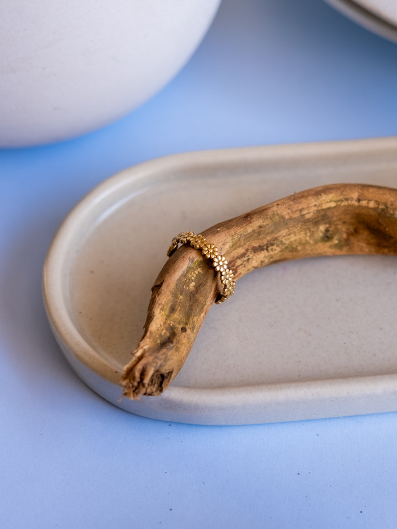 Bloomlet Brass Adjustable Ring(Anti Tarnish)