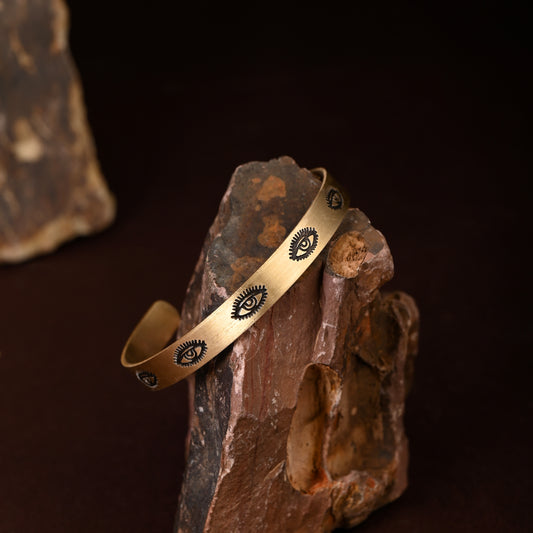 Lunar Relic Brass Bracelet Stack (Set of 3) (Anti Tarnish)