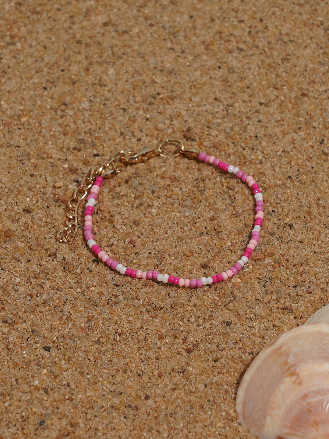 Pink beaded bracelet