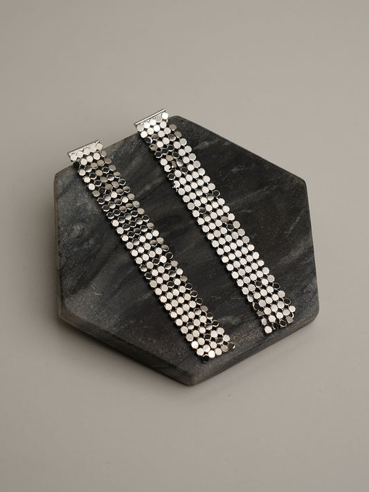 Party Dangler Silver Statement Earring - Lili-Origin