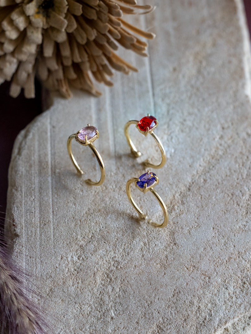 Pinkish Shine 3 Rings Combo (Anti Tarnish)