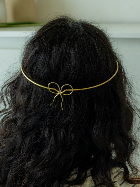 Bow Knot Hair Cuff Brass Adjustable (Anti Tarnish)