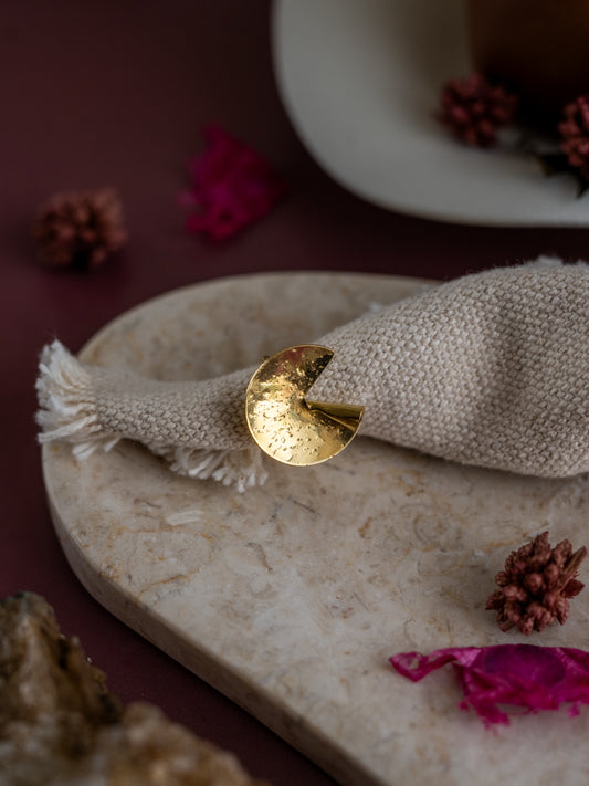 Pacman statement Adjustable Brass Ring (Anti Tarnish)