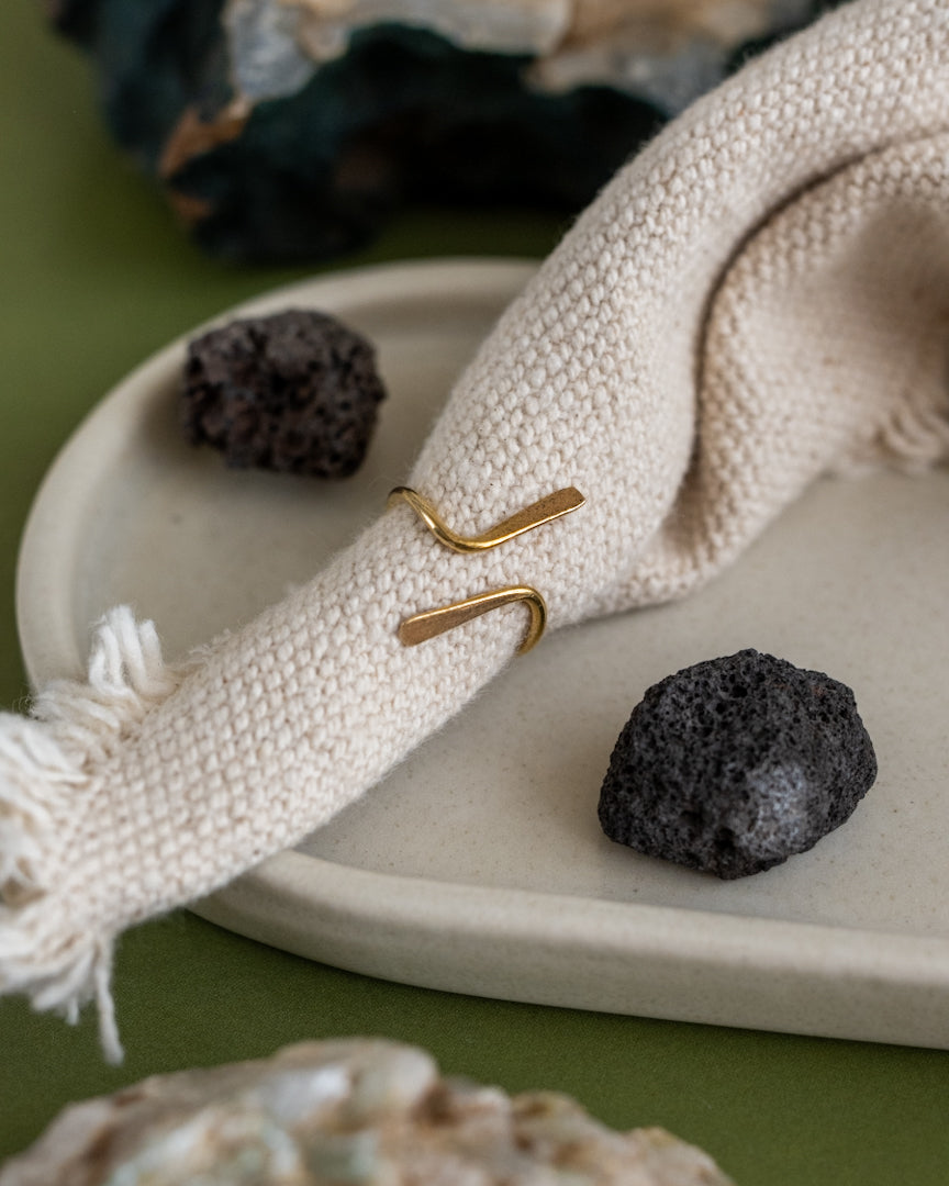 Balance Brass Adjustable Ring (Anti Tarnish)