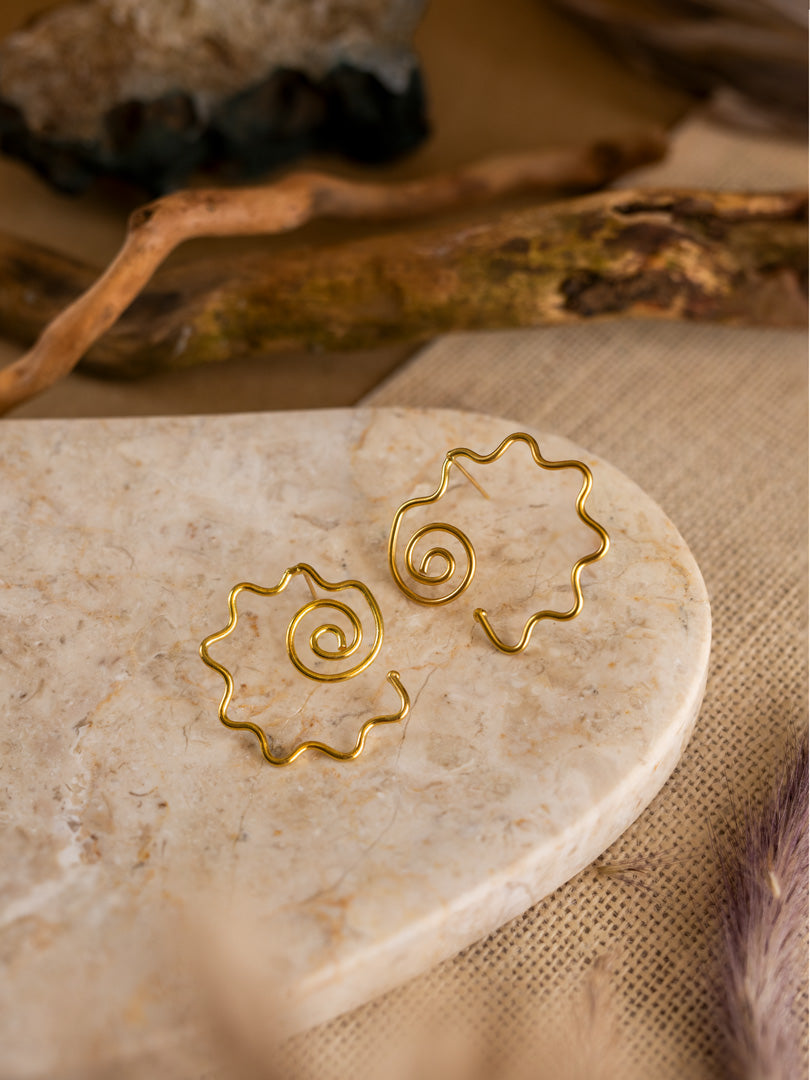 Chandrika Brass Earring (Anti Tarnish)