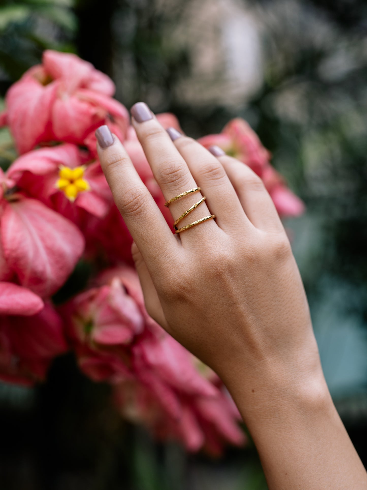 Eyecatcher Brass Rings + Bracelets Combo (Anti Tarnish) Adjustable