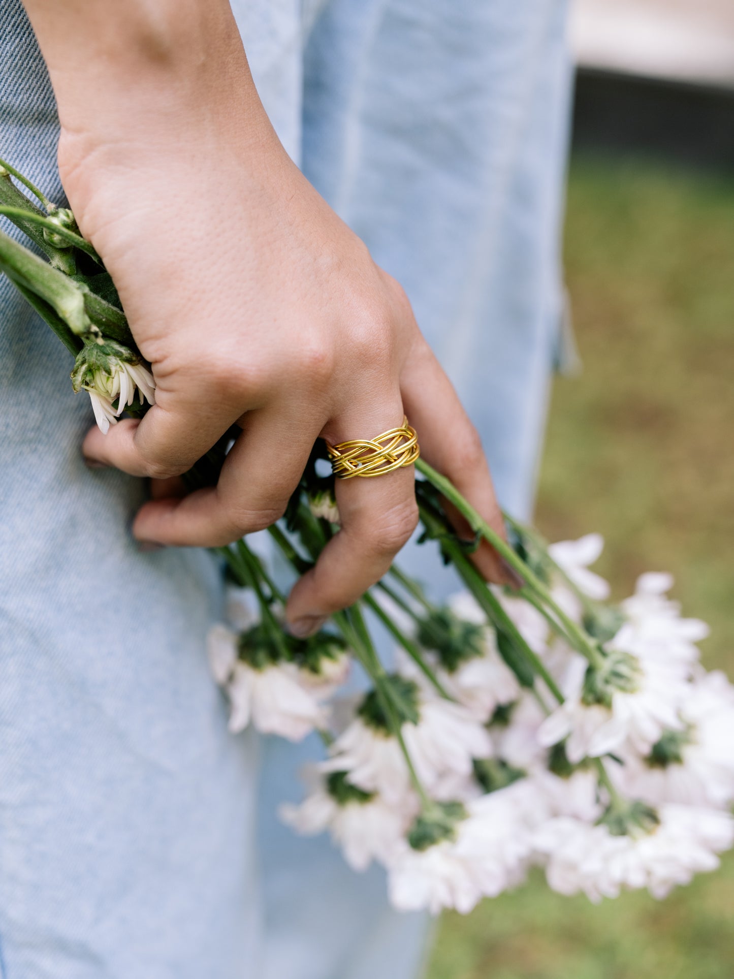 Frei 3 Rings Combo Brass Adjustable Ring (Anti Tarnish)