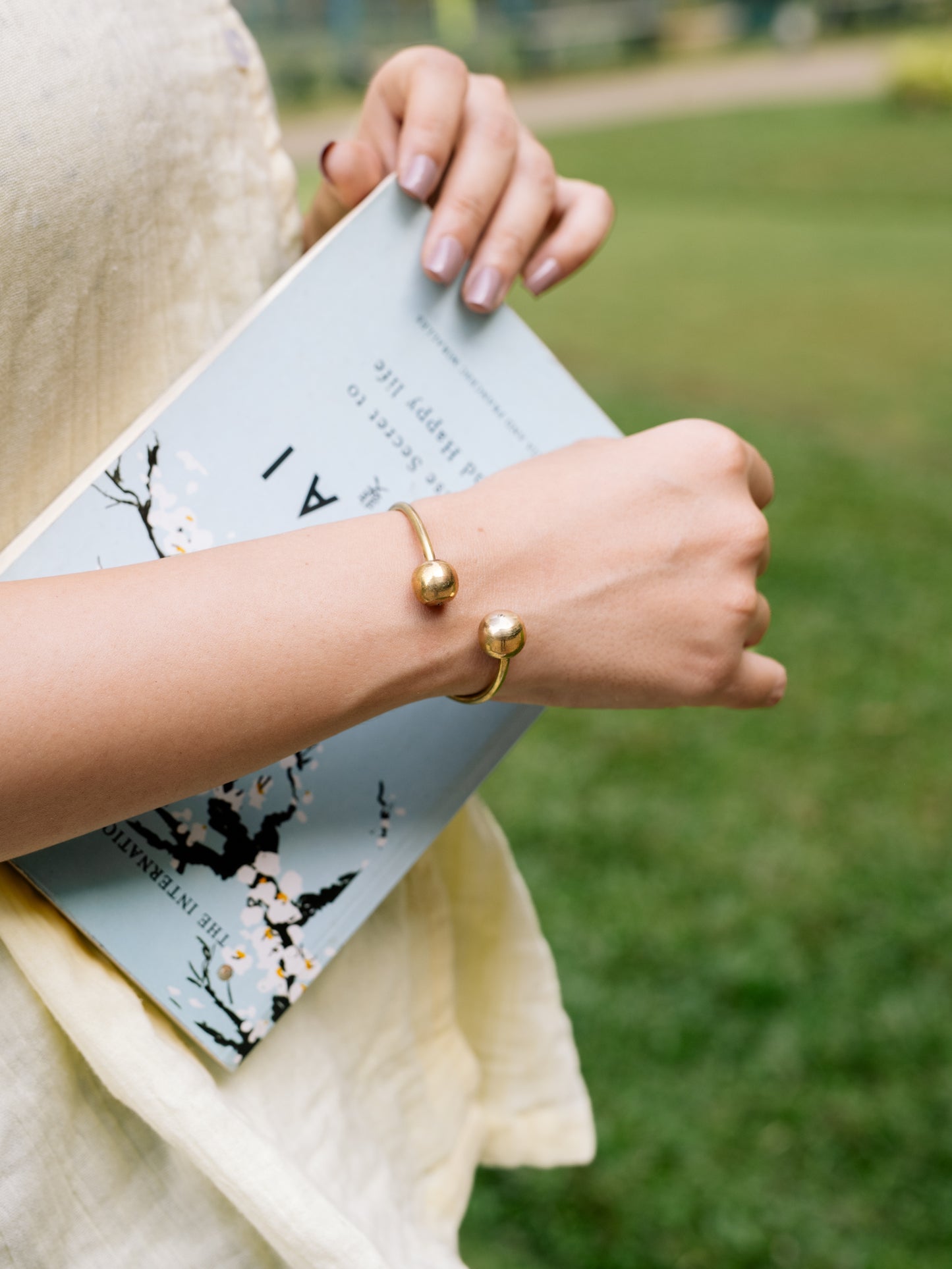 Orb Brass Small Adjustable Bracelet (Anti Tarnish)