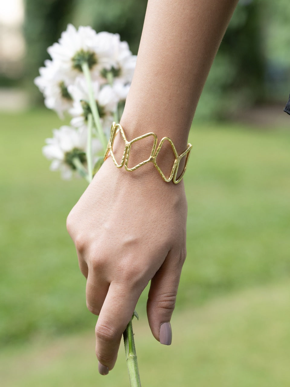 Prism Brass Adjustable Bracelet (Anti Tarnish)