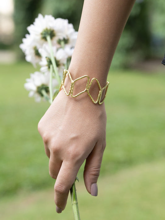 Prism Brass Adjustable Bracelet (Anti Tarnish)