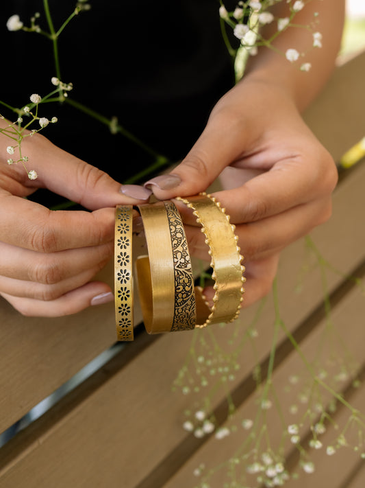 Forme Brass Bracelet Stack (Set of 3) (Anti Tarnish)