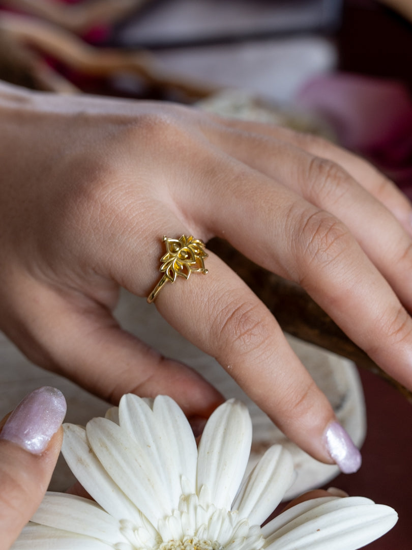 Kamal Brass Ring Adjustable (Anti Tarnish)