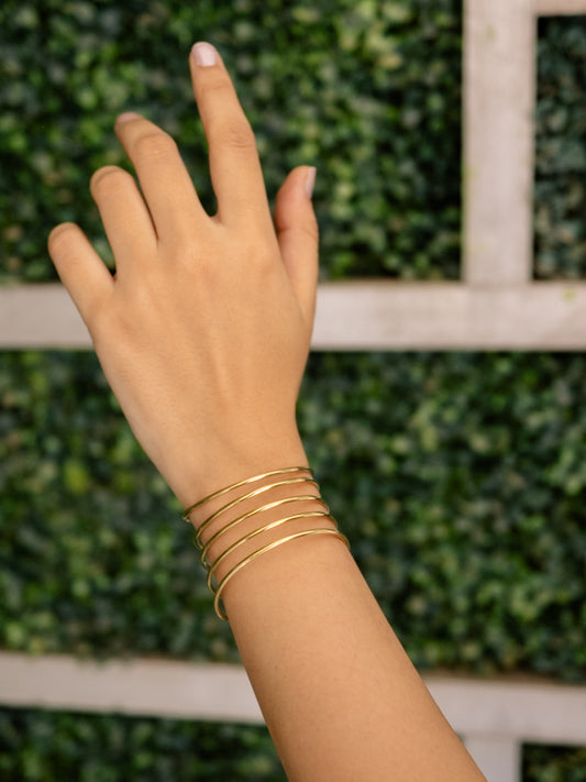 Linea Brass two way Adjustable Bracelet (Anti Tarnish)