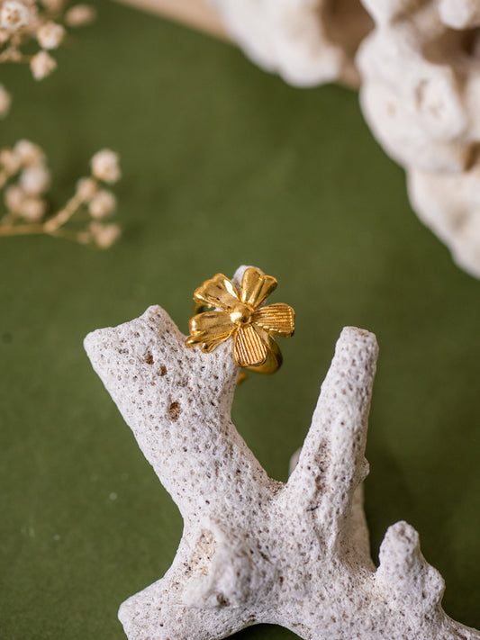 Daisy Petal Adjustable Rings (Anti Tarnish)