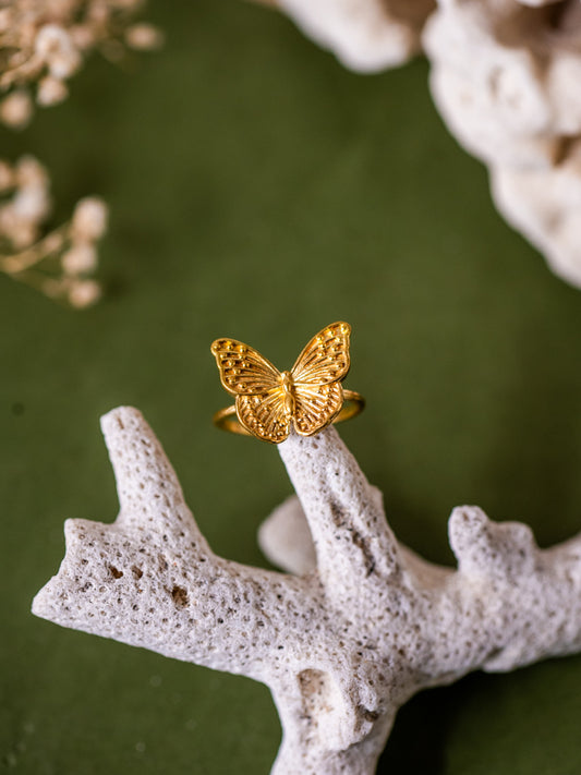 Flutter Charm Adjustable Rings (Anti Tarnish)
