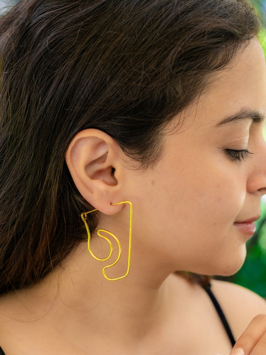 Bodyline Brass Earring (Anti Tarnish)