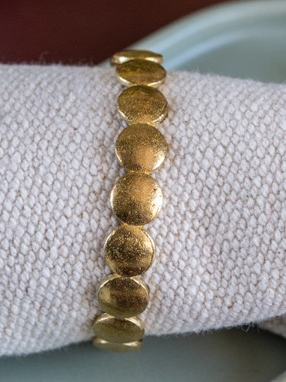 Dewdrop Link Brass Statement Bracelet