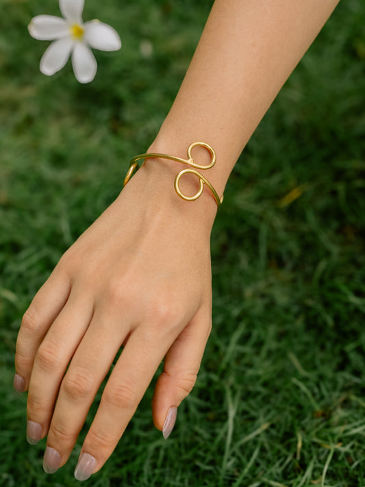 Rollo Adjustable Brass Bracelet (Anti Tarnish)