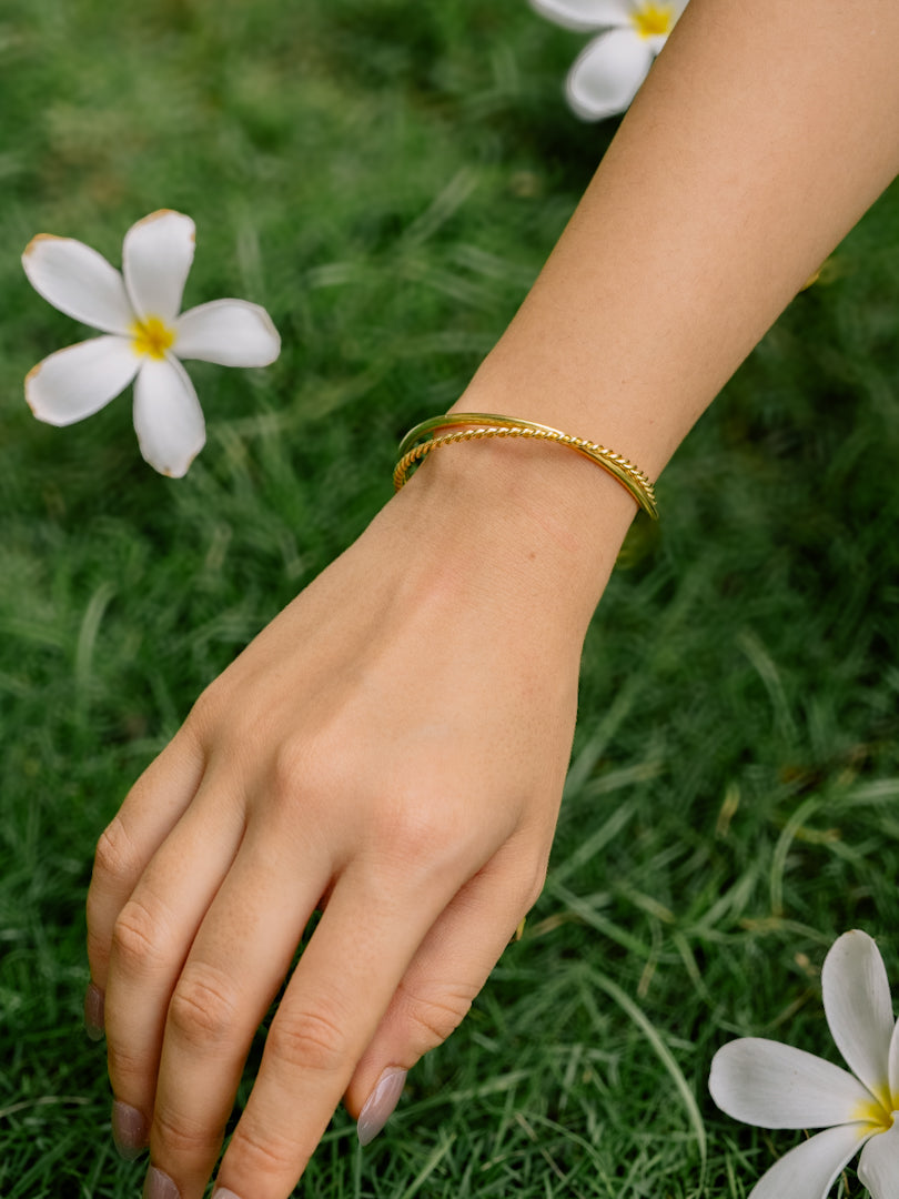 Soline Adjustable Brass Bracelet (Anti Tarnish)