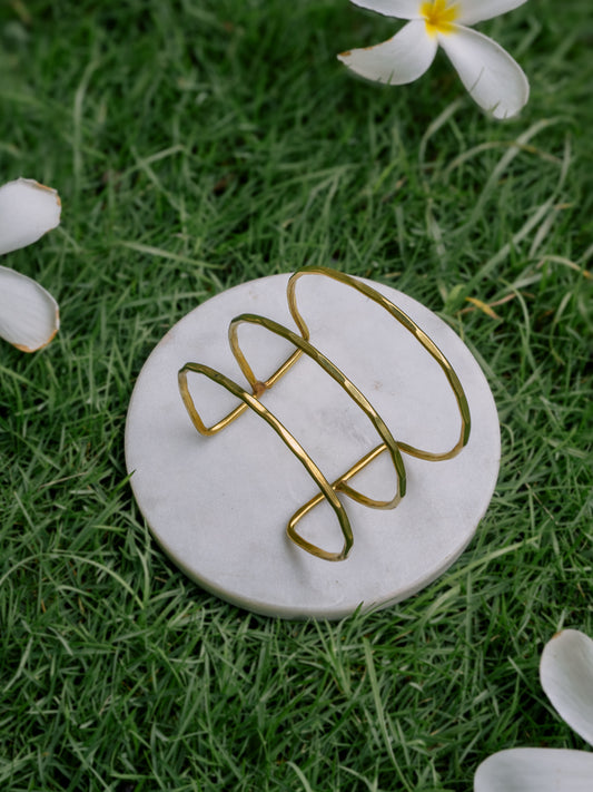 Rille Brass Adjustable Bracelet (Anti Tarnish)