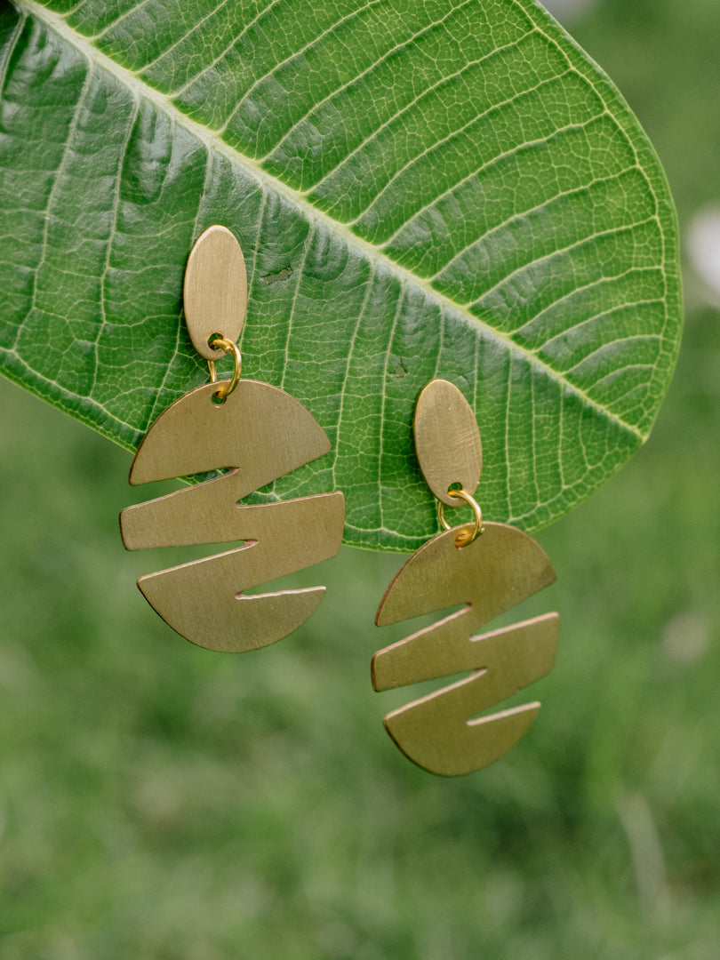 Milli cut out Brass Earring (Anti Tarnish)