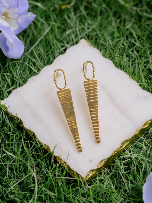 Spike Brass Earring (Anti Tarnish)