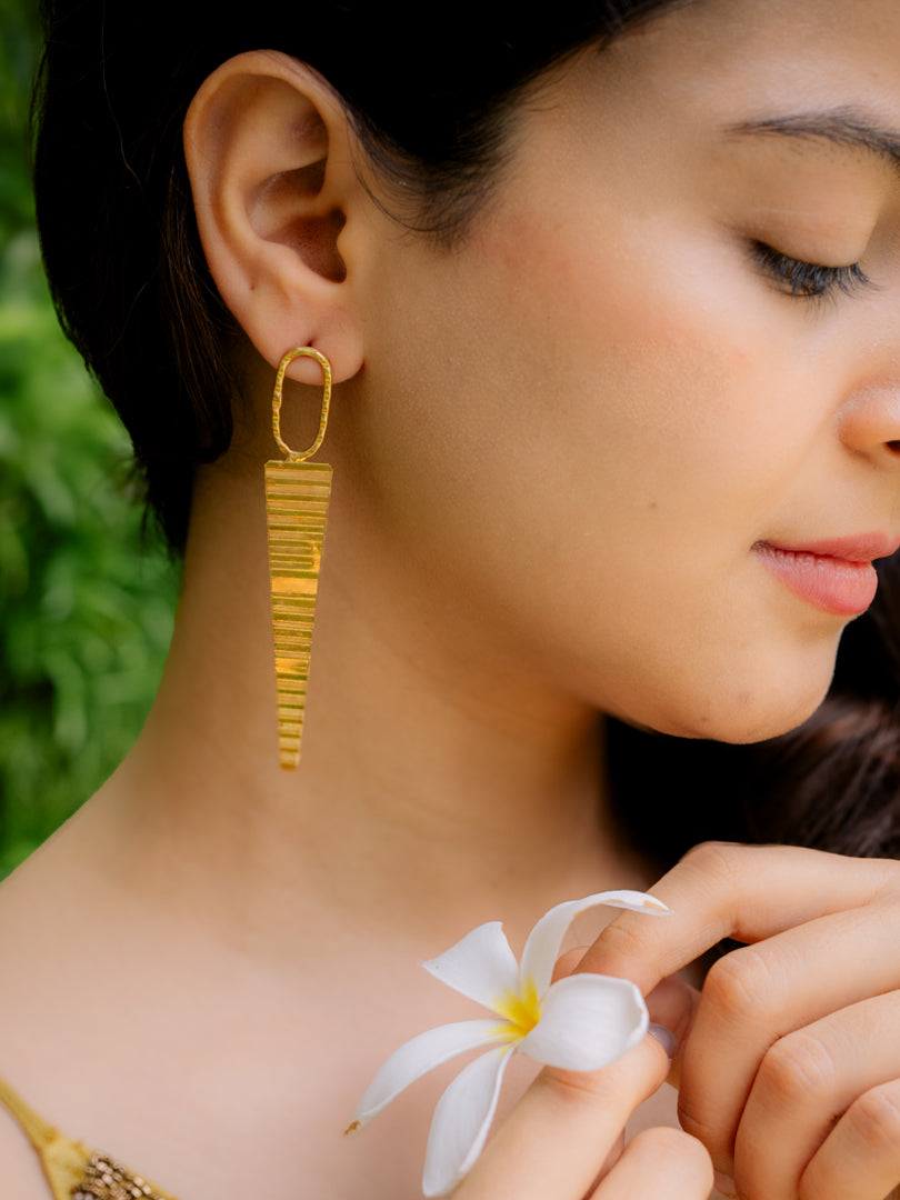 Spike Brass Earring (Anti Tarnish)