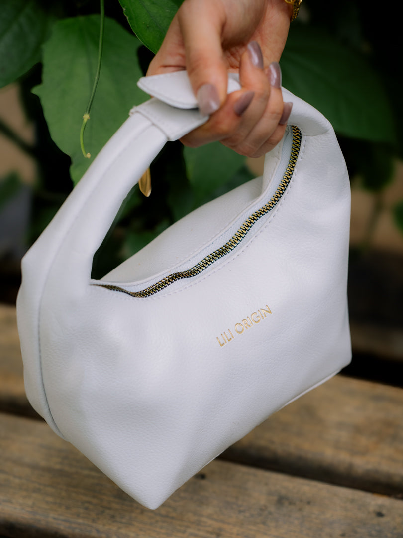 White Vegan Leather Handbag