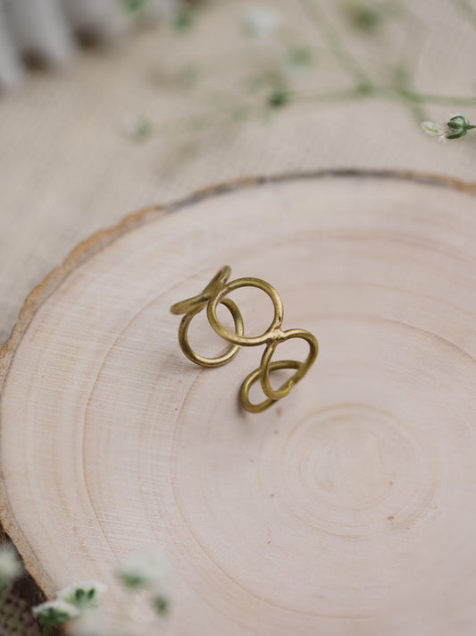 Orient 3 Rings Combo Brass Adjustable Ring (Anti Tarnish)