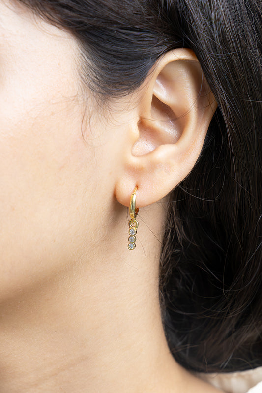 Twinkle Drop Hoop Set (Anti Tarnish) Combo of 2 Hoops