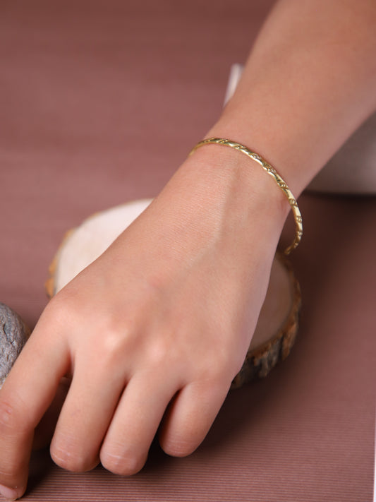 Elven skinny Brass Adjustable Bracelet (Anti Tarnish)