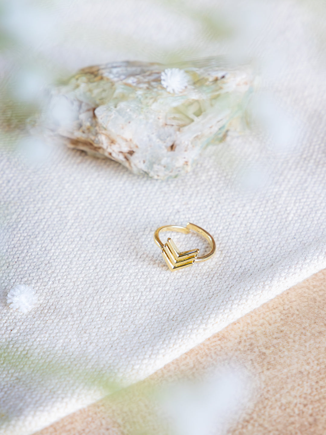 Arrow Brass Adjustable Ring (Anti Tarnish)