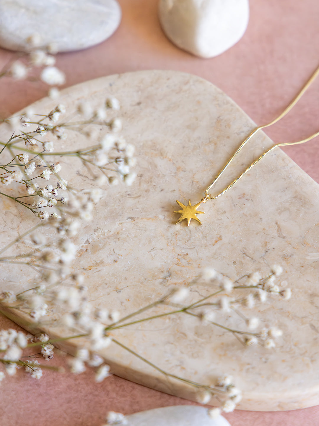 North Star Brass Necklace (Anti Tarnish)