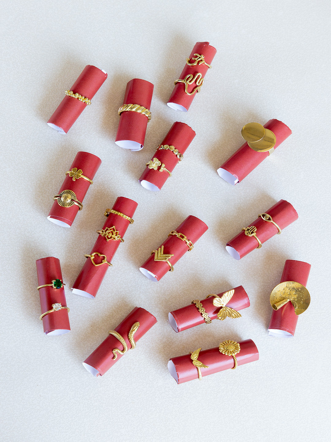 Lucky Seven Mystery Brass Adjustable Ring Box (Anti Tarnish) (Any 7 Brass Rings)