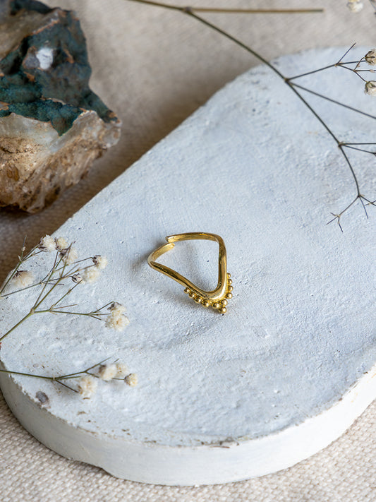 Velora Bead Ring Brass Ring (Anti Tarnish)