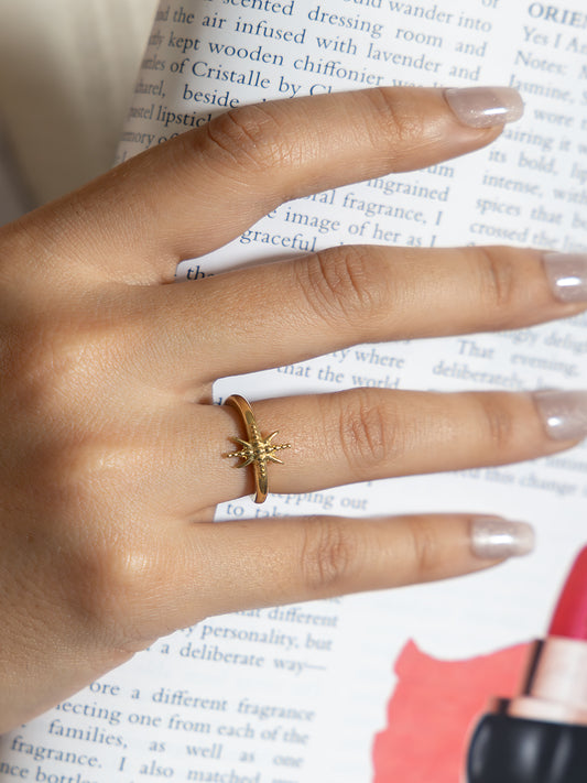 Stella Dot Brass Adjustable Ring (Anti Tarnish)