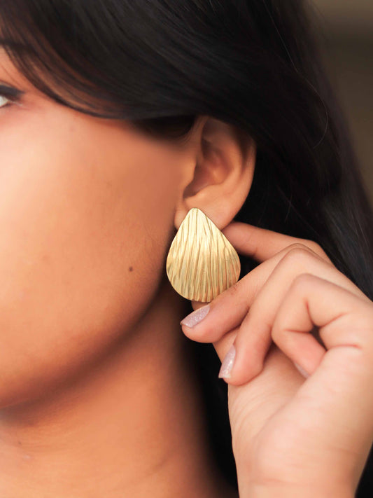Scallop Shell Brass Earring (Anti Tarnish)