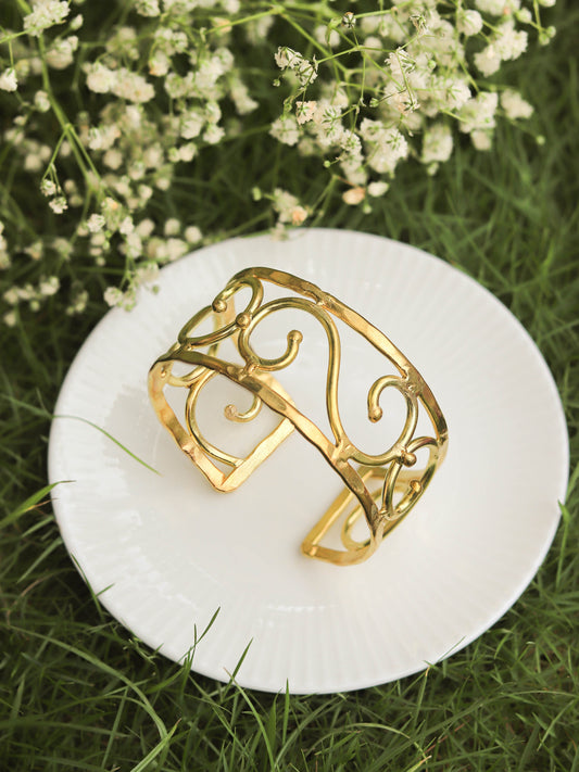 Style Retro Adjustable Brass Bracelet (Anti Tarnish)