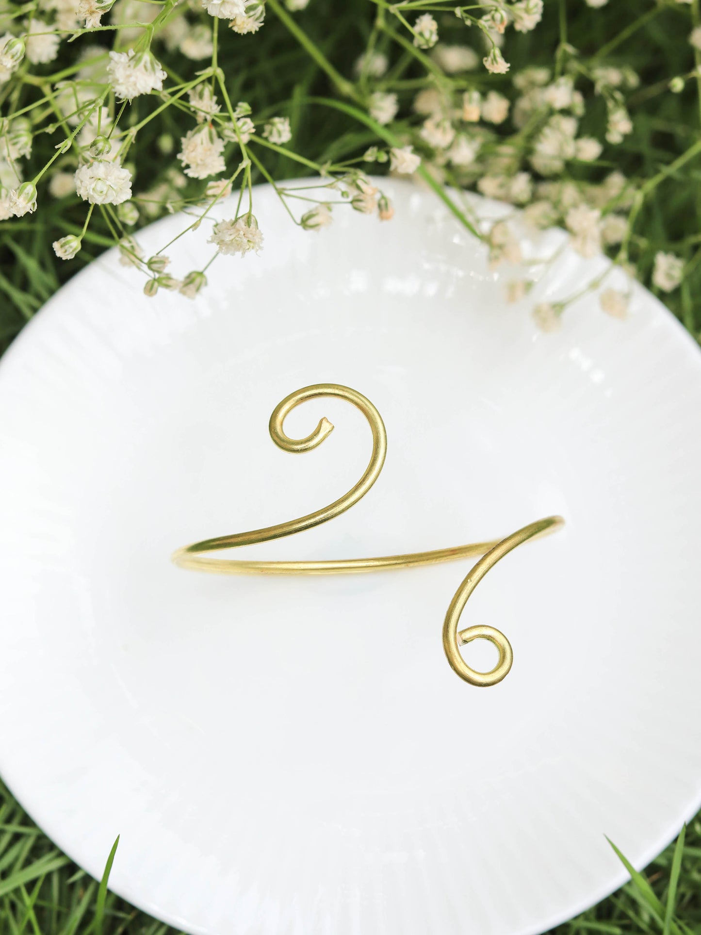 Vine Handcrafted Wire Brass Adjustable Bracelet (Anti Tarnish)