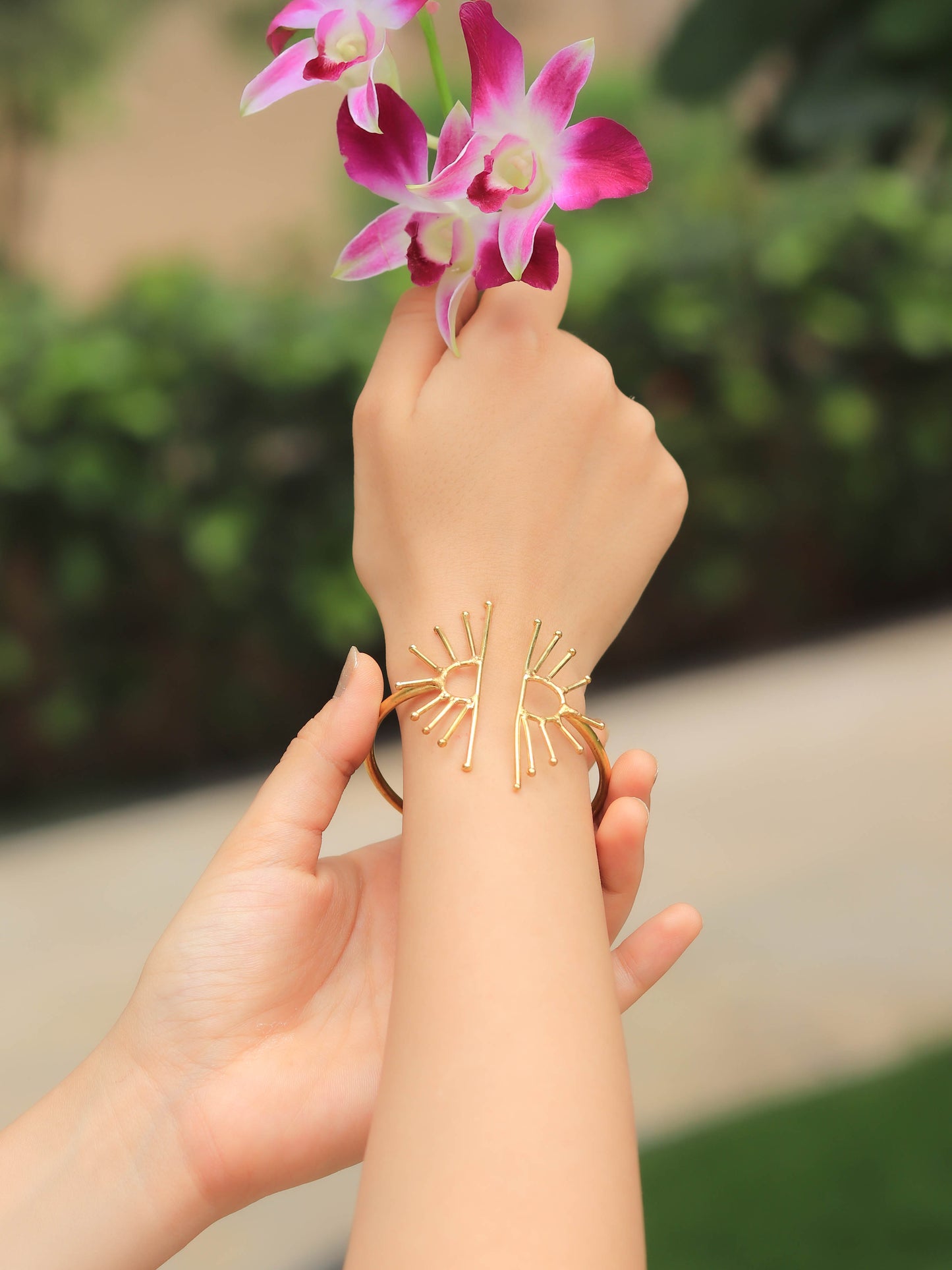 Surya Adjustable Brass Bracelet (Anti Tarnish)