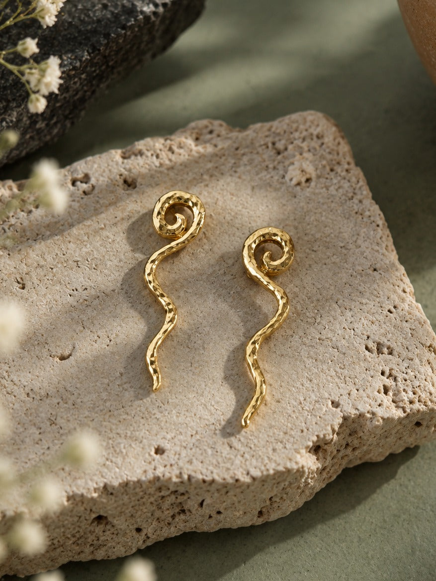 Curly Drop Earring